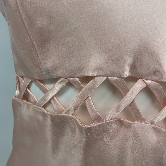 Vintage Silky Pink Chemise Slip Nightie Small / XS - Picture 8 of 9